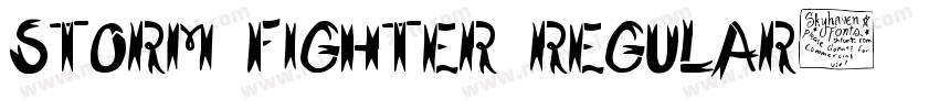 Storm Fighter Regular字体转换